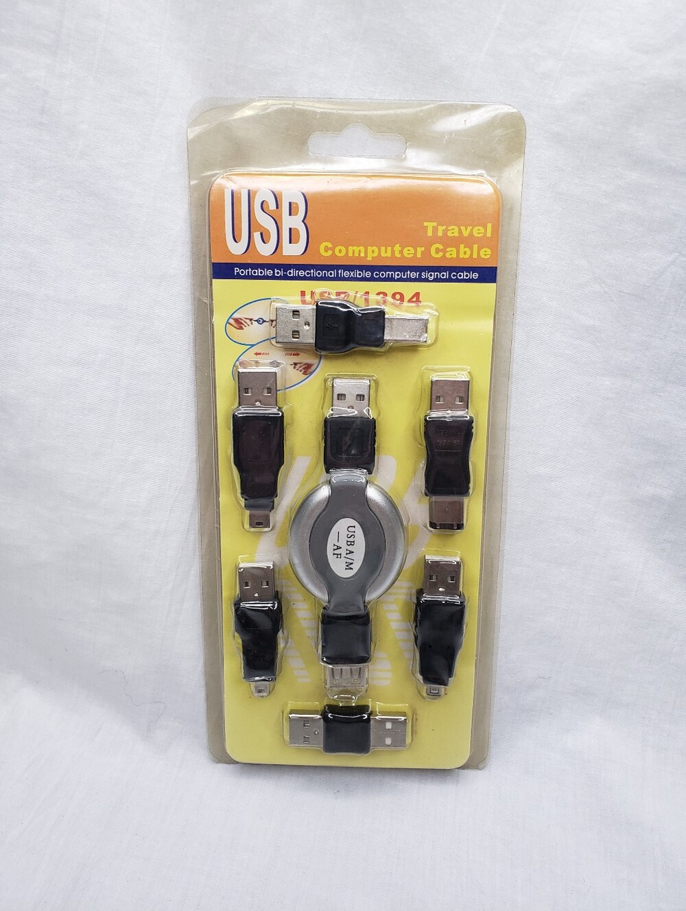 USB Travel Computor Cable Kit PCs Notebooks Cameras Printers